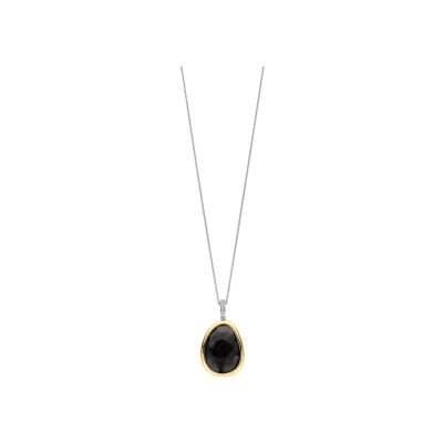 Pendentif Ti Sento en argent doré et oxyde de zirconium