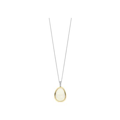 Pendentif Ti Sento en argent doré et cristal synthétique