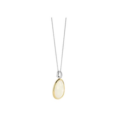 Pendentif Ti Sento en argent doré et cristal synthétique
