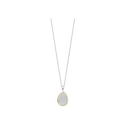 Pendentif Ti Sento en argent doré et oxyde de zirconium