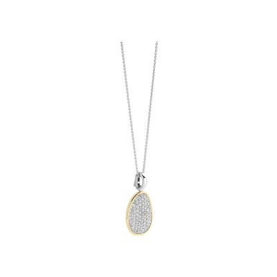 Pendentif Ti Sento en argent doré et oxyde de zirconium