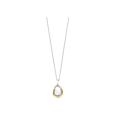 Pendentif Ti Sento en argent doré et oxyde de zirconium