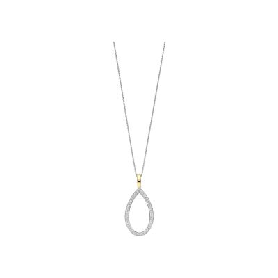 Pendentif Ti Sento en argent doré et oxyde de zirconium