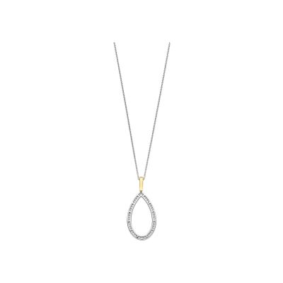 Pendentif Ti Sento en argent doré et oxyde de zirconium