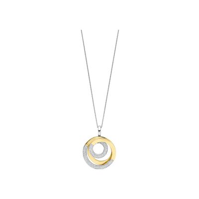 Pendentif Ti Sento en argent doré et oxyde de zirconium
