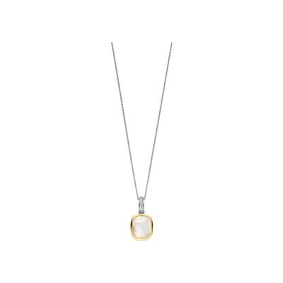 Pendentif Ti Sento en argent doré et cristal synthétique