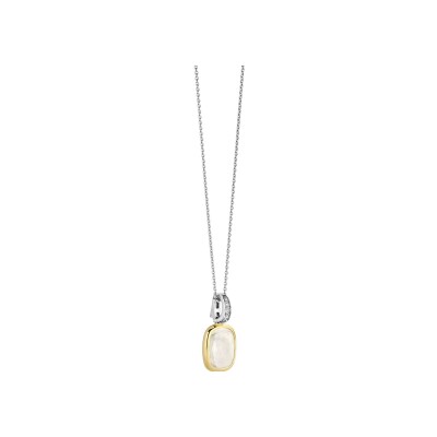 Pendentif Ti Sento en argent doré et cristal synthétique