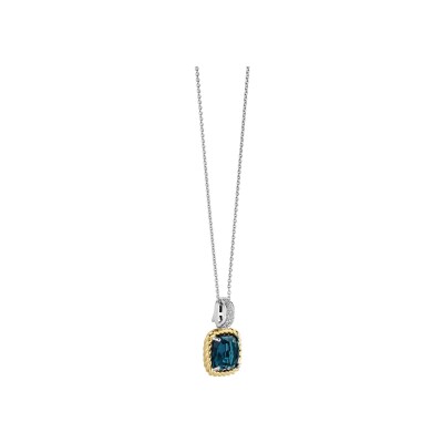 Pendentif Ti Sento en argent doré et cristal synthétique
