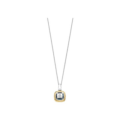 Pendentif Ti Sento en argent doré et cristal synthétique
