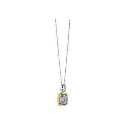 Pendentif Ti Sento en argent doré et cristal synthétique