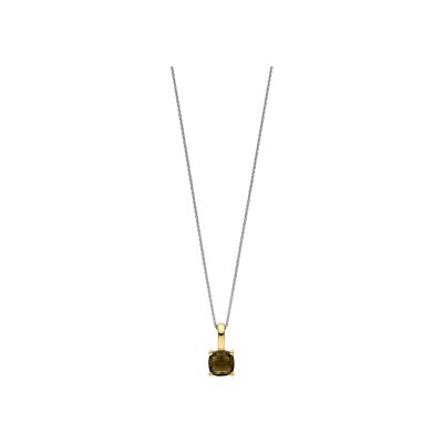 Pendentif Ti Sento en argent doré et cristal synthétique