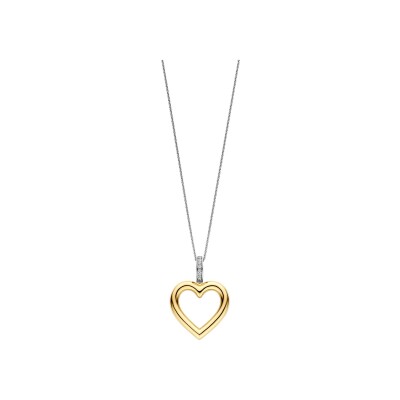 Pendentif Ti Sento en argent doré et oxyde de zirconium