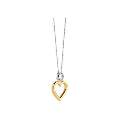 Pendentif Ti Sento en argent doré et oxyde de zirconium