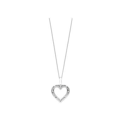 Pendentif Ti Sento en argent plaqué platine et oxyde de zirconium