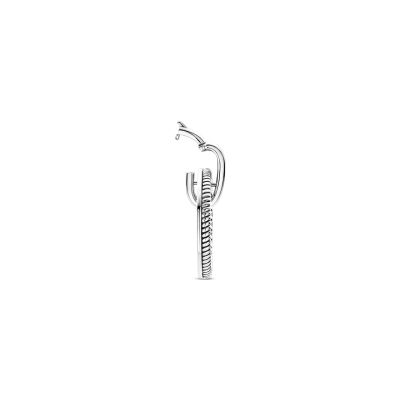 Pendentif Ti Sento en argent plaqué platine et oxyde de zirconium