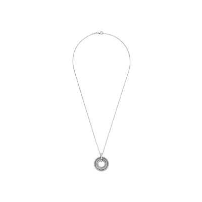 Pendentif Ti Sento en argent plaqué platine et oxyde de zirconium