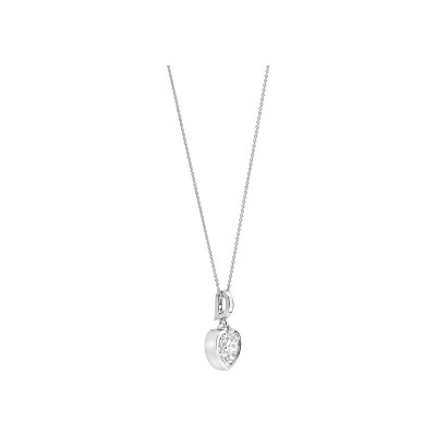 Pendentif Ti Sento en argent plaqué platine et oxyde de zirconium