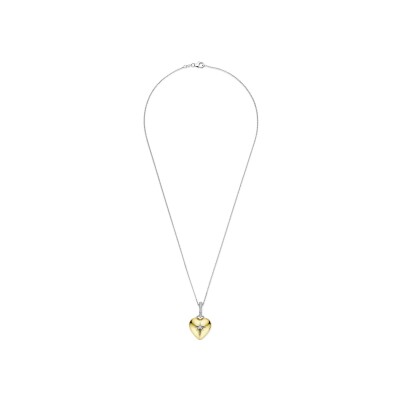 Pendentif Ti Sento en argent doré et oxyde de zirconium
