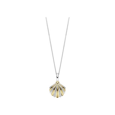 Pendentif Ti Sento en argent doré et oxyde de zirconium