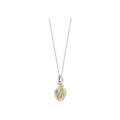 Pendentif Ti Sento en argent doré et oxyde de zirconium