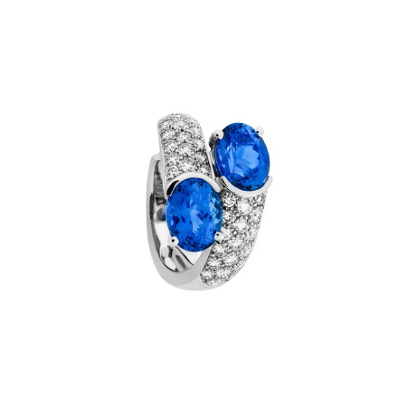 Bague Double Jeu en or blanc, tanzanite et diamants