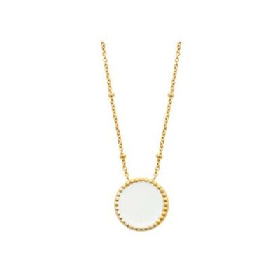 Collier en plaqué or et laque