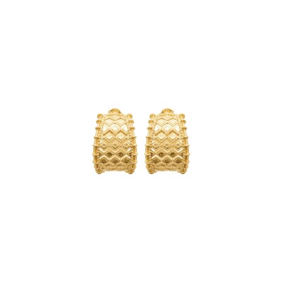 Boucles d'oreilles créoles Collection Constance Byzance en plaqué or