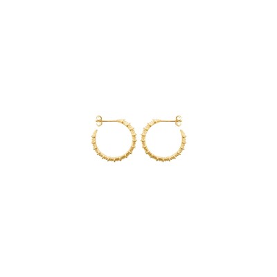 Boucles d'oreilles créoles Collection Constance Byzance en plaqué or