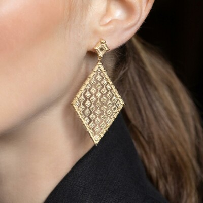 Boucles d'oreilles Collection Constance Byzance en plaqué or