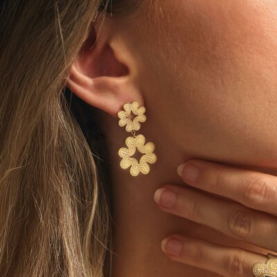 Boucles d'oreilles Collection Constance Anthéa en plaqué or