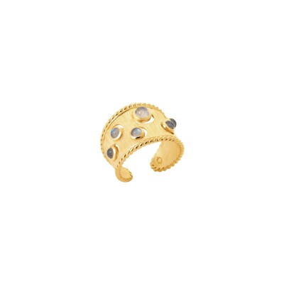 Bague Collection Constance Sélène en plaqué or et labradorite