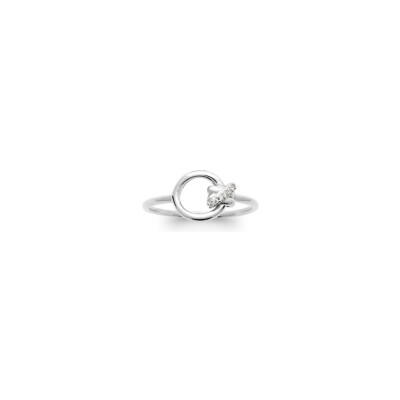 Bague en argent et oxyde de zirconium