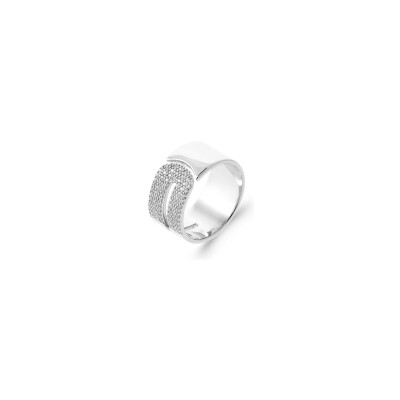 Bague en argent et oxyde de zirconium