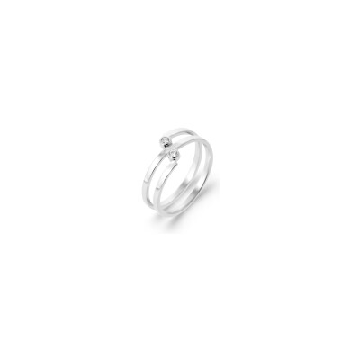 Bague en argent et oxyde de zirconium