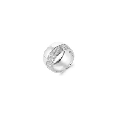 Bague en argent et oxyde de zirconium