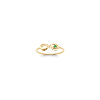 Bague en plaqué or et pierre synthétique