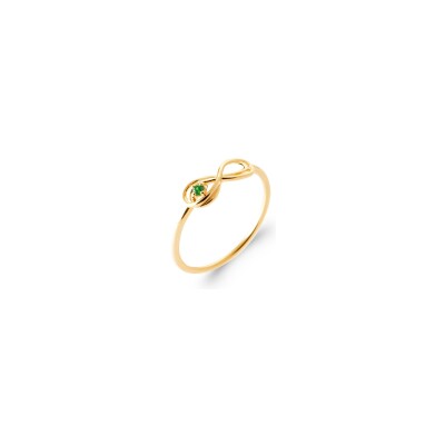 Bague en plaqué or et pierre synthétique