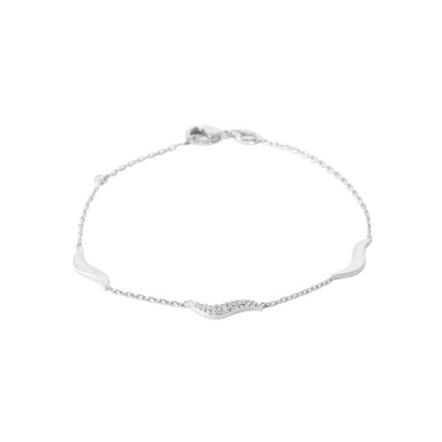 Bracelet en argent rhodié