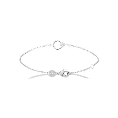 Bracelet en argent rhodié