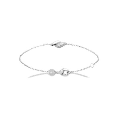 Bracelet en argent rhodié