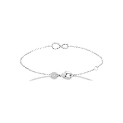 Bracelet en argent rhodié