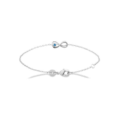 Bracelet en argent rhodié