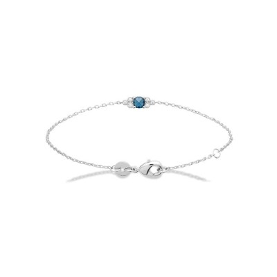 Bracelet en argent rhodié