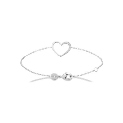 Bracelet en argent rhodié