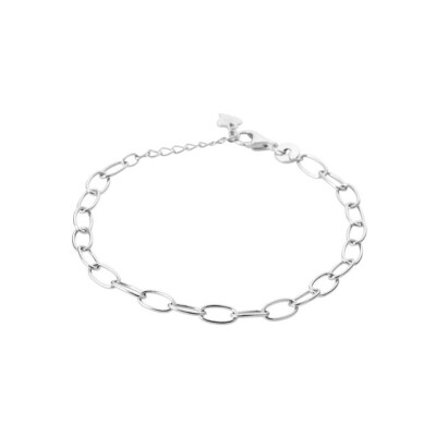 Bracelet en argent rhodié