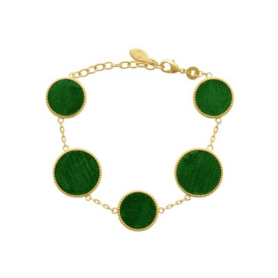 Bracelet en plaqué or et laque
