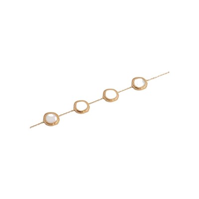 Bracelet en plaqué or et nacre
