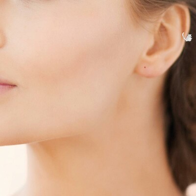 Créole en argent rhodié et oxyde de zirconium