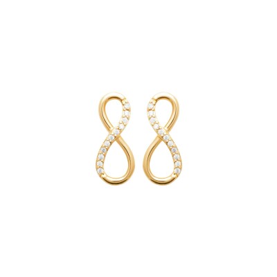 Boucles d'oreilles en plaqué or et oxyde de zirconium