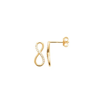 Boucles d'oreilles en plaqué or et oxyde de zirconium